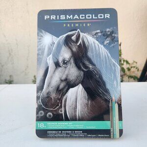 NEW Prismacolor Graphite Drawing Pencils Set Erasers & Sharpeners 18-Piece Set H